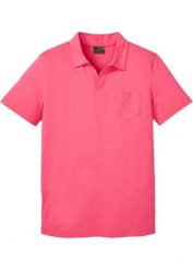 Koszulka polo, krótki rękaw. Białe koszulki polo męskie bonprix, na lato, m, bez wzorów, bez ramiączek. Za 59.99 zł.