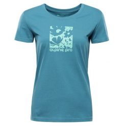 Koszulka damska z organicznej bawełny Alpine Pro Termesa 3. Niebieskie t-shirty damskie Alpine Pro, m, bez wzorów, z bawełny, klasyczne, bez kołnierzyka. Za 109.00 zł.