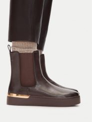 Go Soft Sztyblety CEO-HY25765-3 Brązowy. Brązowe botki damskie GO SOFT, ze skóry, bez obcasa, na płaskiej podeszwie, bez zapięcia. Za 169.99 zł.