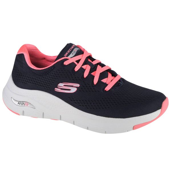 Buty do chodzenia damskie, Skechers Arch Fit-Big Appeal. Czarne obuwie sportowe damskie Skechers, bez wzorów, trekkingowe, Skechers Sport. Za 249.99 zł.