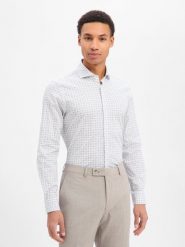 JOOP! Koszula męska - Pares Mężczyźni Slim Fit Bawełna biały|zielony|beżowy wzorzysty, 43. Białe koszule męskie JOOP!, m, bez wzorów, z bawełny, eleganckie, bez kołnierzyka, bez ramiączek. Za 579.95 zł.