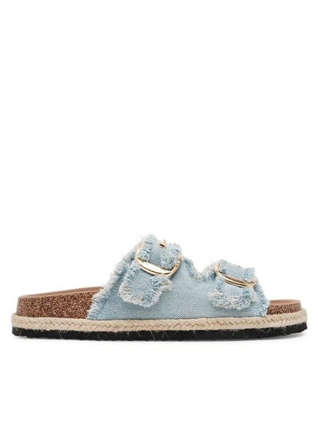 JENNY Klapki LB-P1628 Niebieski. Niebieskie klapki damskie Jenny, bez wzorów, z materiału, bez obcasa. Za 109.99 zł.