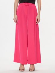Maryley Spodnie palazzo 24EB509/04FU Różowy Wide Leg. Czerwone spodnie materiałowe damskie Maryley, s, bez wzorów, z materiału. Za 279.99 zł.