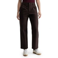 Damskie spodnie golfowe z prostymi nogawkami Siroko Iron-W Dark Brown. Brązowe spodnie materiałowe damskie SIROKO, s, bez wzorów, z materiału. Za 296.00 zł.