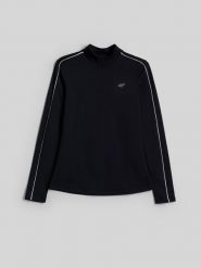 4F Longsleeve slim gładki damski - czarny XL. Czarne t-shirty damskie 4f, l, bez wzorów, z dzianiny, biznesowe, bez kołnierzyka. Za 129.99 zł.
