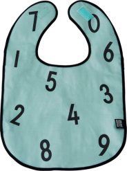 Śliniak The Numbers zielony. Zielone śliniaki dla dzieci Design Letters, bez wzorów. Za 86.00 zł.