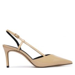 Szpilki Aldo. Brązowe szpilki damskie Aldo, bez wzorów, bez obcasa, bez zapięcia. Za 359.99 zł.