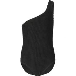 Jednoczęściowy strój kąpielowy dla dziecka Zigzag Hillary. Czarne stroje kąpielowe dla dziewczynek Zigzag, bez wzorów. Za 225.50 zł.