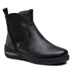 Botki Go Soft. Czarne botki damskie GO SOFT, bez obcasa, na płaskiej podeszwie, bez zapięcia. Za 269.99 zł.