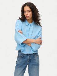 Vero Moda Koszula Natali 10279685 Niebieski Standard Fit. Niebieskie bluzki damskie Vero Moda, xl, bez wzorów, z bawełny, bez kołnierzyka, bez ramiączek. Za 99.99 zł.