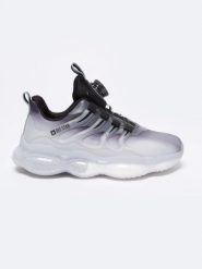Sneakersy dziecięce unisex z efektem ombre czarne NN374082 906. Czarne trampki i tenisówki chłopięce Big Star, bez wzorów, retro, bez zapięcia. W wyprzedaży za 119.99 zł.