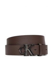 Calvin Klein Pasek Męski Ck Buckle 32Mm LV04D7022G Brązowy. Brązowe paski damskie Calvin Klein, bez wzorów, ze skóry. Za 189.99 zł.