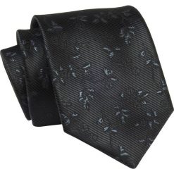 Krawat Czarny w Kwiatki, 7 cm, Elegancki, Klasyczny, Męski -ALTIES. Czarne krawaty i muchy Alties, bez wzorów, z tkaniny, eleganckie. Za 49.00 zł.