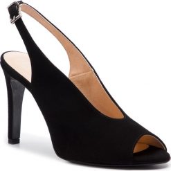 Sandały EDEO - 3340-16 Czarny. Czarne klapki damskie Edeo, bez wzorów, ze skóry, eleganckie, bez obcasa, na obcasie. W wyprzedaży za 179.00 zł.