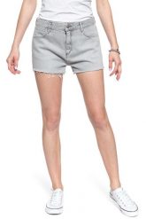 DAMSKIE SPODENKI WRANGLER BOYFRIEND SHORT ICY GREY W29KRJ28C 112128579. Szare szorty damskie Wrangler, xs, bez wzorów, z jeansu. Za 169.99 zł.