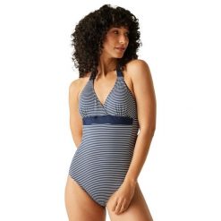 Damski Jednoczęściowy Kostium Kąpielowy Flavia II Stripe. Białe kostiumy jednoczęściowe damskie Regatta, m, bez wzorów, z elastanu, do pływania. Za 144.99 zł.