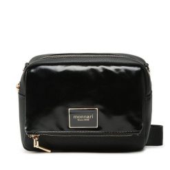Torebka Monnari. Czarne listonoszki damskie Monnari, bez wzorów, bez dodatków. Za 199.99 zł.