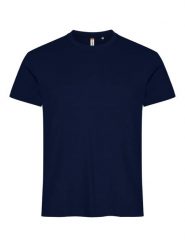 Clique Basic-T T-shirt męski dopasowany z bawełny – dark navy. Niebieskie t-shirty męskie CLIQUE, m, bez wzorów, z bawełny, bez kołnierzyka. Za 82.64 zł.