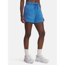 Spodenki Dresowe Damskie Under Armour Krótkie Rival Fleece Short. Niebieskie szorty sportowe damskie Under Armour, bez wzorów, z dresówki, sportowe, na fitness i siłownię. Za 169.99 zł.
