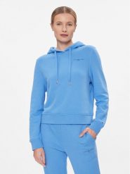 Tommy Hilfiger Bluza 1985 WW0WW40274 Niebieski Regular Fit. Niebieskie bluzy damskie Tommy Hilfiger, xxl, bez wzorów, z bawełny, bez kaptura. Za 349.99 zł.