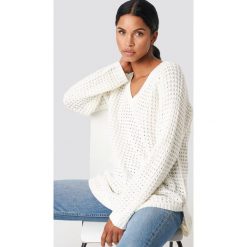 NA-KD Sweter ze splotem - White. Swetry damskie marki NA-KD. Za 113.00 zł.