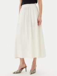 YAS Spódnica maxi Flaxy 26036370 Biały Regular Fit. Białe spódnice damskie YAS, bez wzorów, z wiskozy, maxi. Za 169.99 zł.
