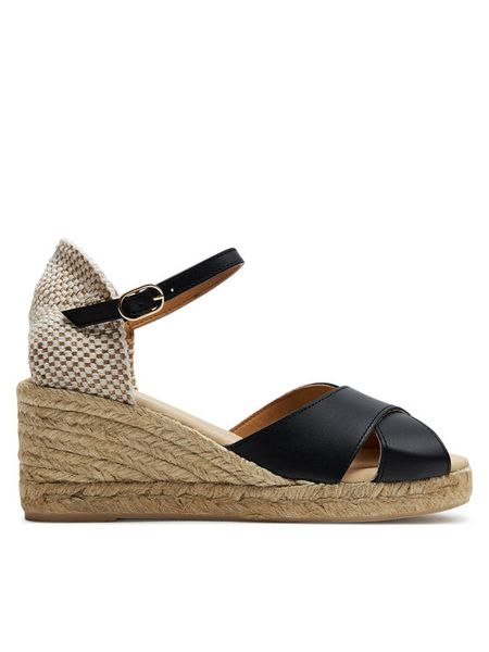 Geox Espadryle D Gelsa Low D45NGA 00085 C9999 Czarny. Czarne sandały damskie Geox, bez wzorów, z materiału, bez obcasa, bez zapięcia. Za 359.99 zł.