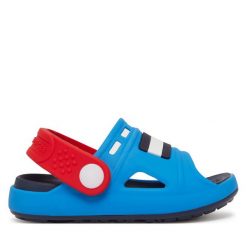 Sandały Tommy Hilfiger. Niebieskie sandały chłopięce Tommy Hilfiger, bez zapięcia. Za 109.99 zł.