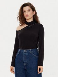 Liu Jo Bluzka TF4021 JS360 Czarny Regular Fit. Czarne bluzki damskie Liu Jo, xl, bez wzorów, z wiskozy, bez kołnierzyka, bez ramiączek. Za 149.99 zł.