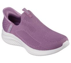 Buty sportowe Sneakersy damskie, Slip-Ins: Ultra Flex 3.0 - Easy Win. Fioletowe obuwie sportowe damskie Skechers, bez wzorów, z materiału, trekkingowe. Za 359.99 zł.