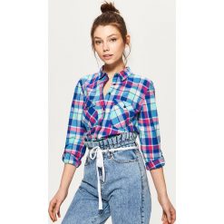 Koszula w kratę - Niebieski. Koszule damskie marki Cropp. W wyprzedaży za 29.99 zł.