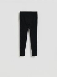 Bezszwowe legginsy - czarny. Czarne legginsy damskie Reserved, l, bez wzorów, z dzianiny. Za 89.99 zł.