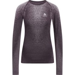 Bluza termoaktywna damska Odlo Performance Warm Blackcomb BL Top Crew Neck LS. Szare bluzy sportowe damskie Odlo, xl, bez wzorów, bez kaptura, do biegania. Za 297.99 zł.