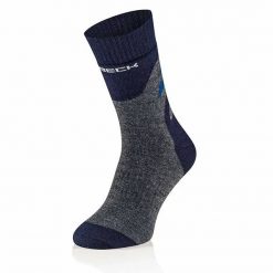Brubeck Skarpety męskie Trekking Merino grafitowy/niebieski XL/45-47 (SC5003M). Niebieskie skarpety męskie Brubeck, bez wzorów. Za 63.52 zł.