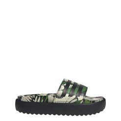 Klapki Adilette Platform. Czarne klapki damskie Adidas, bez wzorów, sportowe, bez obcasa. Za 279.00 zł.