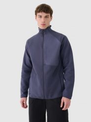 BLUZA MĘSKA 4F ROZPINANA BEZ KAPTURA TSWSM1751 KOLOR SZARY. Szare bluzy męskie 4f, l, bez wzorów, z materiału, bez kaptura, do biegania. Za 129.97 zł.