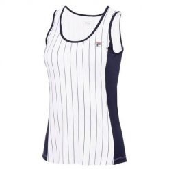Koszulka treningowa damska Fila Nina. Białe koszulki sportowe damskie Fila, l, bez wzorów, bez kołnierzyka, bez ramiączek. Za 235.00 zł.