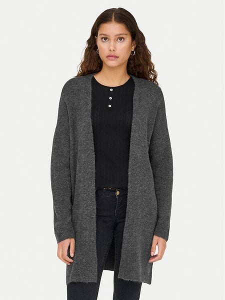 ONLY Kardigan Talio 15358604 Szary Regular Fit. Szare kardigany damskie Only, l, bez wzorów, z syntetyku, bez kołnierzyka, bez ramiączek, bez kaptura. Za 88.99 zł.