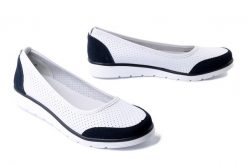 FILIPPO DP4524/25 WH NV biały/granatowy, baleriny damskie. Białe baleriny damskie Filippo, na lato, bez wzorów, bez obcasa. Za 164.90 zł.