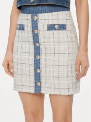 Guess Spódnica ołówkowa Natalie W4GD0L WFWW2 Biały Slim Fit. Białe spódnice damskie Guess, l, z aplikacjami, z syntetyku, ołówkowe. Za 275.93 zł.