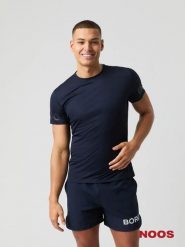 Bjorn_borg BORG LIGHT T-SHIRT z recyklingowanego poliestru — NIGHT SKY. Niebieskie t-shirty męskie Björn Borg, l, bez wzorów, bez kołnierzyka. Za 176.85 zł.