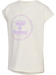 Koszulka dla dziewczynki Hummel Jumpy. Białe t-shirty i topy dla dziewczynek Hummel, bez wzorów, z bawełny, bez ramiączek. Za 116.50 zł.