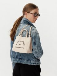 KARL LAGERFELD Torebka B2W50003 Kremowy. Białe torebki do ręki damskie KARL LAGERFELD, bez wzorów, z materiału, bez dodatków. Za 281.99 zł.