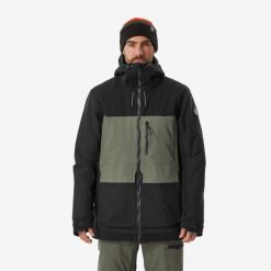 Kurtka snowboardowa męska Dreamscape SNB 500 ziprotect. Brązowe kurtki męskie DREAMSCAPE, na zimę, m, bez wzorów, z materiału, sportowe, bez kaptura. Za 649.99 zł.