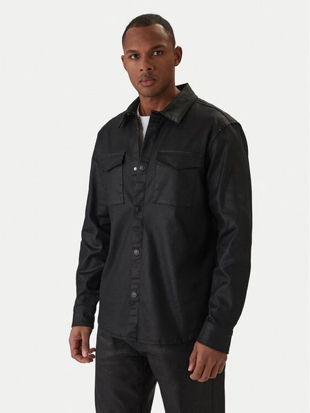 Guess Koszula jeansowa M6RH75 D6480 Czarny Regular Fit. Czarne koszule męskie Guess, m, z aplikacjami, z jeansu, bez kołnierzyka, bez ramiączek. Za 524.99 zł.