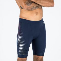 Spodenki pływackie Jammer męskie Nabaiji Fiti. Czarne kąpielówki męskie NABAIJI, m, bez wzorów, z elastanu, na fitness i siłownię. Za 119.99 zł.
