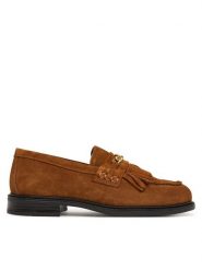 Tommy Hilfiger Loafersy Th Chain Fringe Suede Loafer FW0FW09918 Brązowy. Brązowe mokasyny damskie Tommy Hilfiger, ze skóry. Za 569.99 zł.