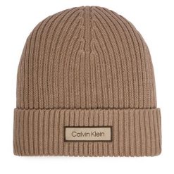 Czapka Calvin Klein. Brązowe czapki i kapelusze męskie Calvin Klein, na zimę, bez wzorów. Za 169.99 zł.