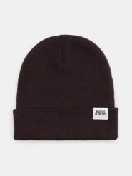 Czapka beanie z naszywką - brązowy. Brązowe czapki i kapelusze damskie Sinsay, z aplikacjami. Za 9.99 zł.