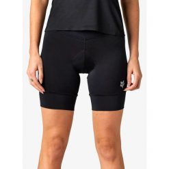 Spodenki rowerowe damskie z wkładką Fox Tecbase Liner Short. Czarne obuwie sportowe damskie FOX, bez wzorów, rowerowe. Za 282.99 zł.